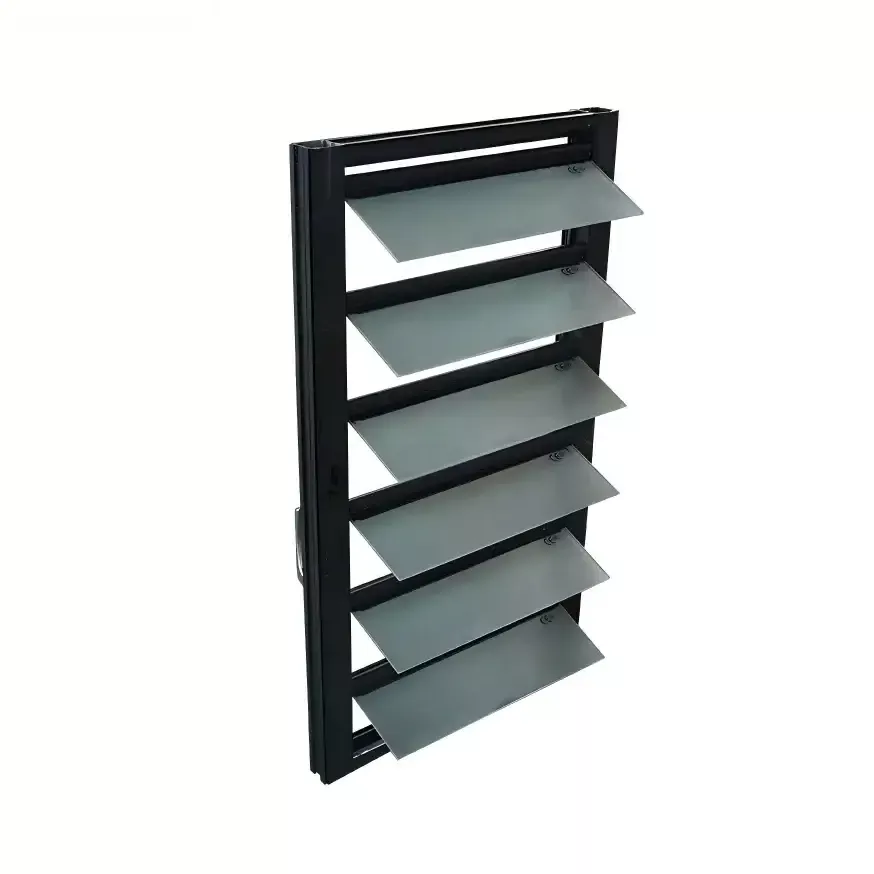 Fenêtre à persiennes en verre d'aluminium
