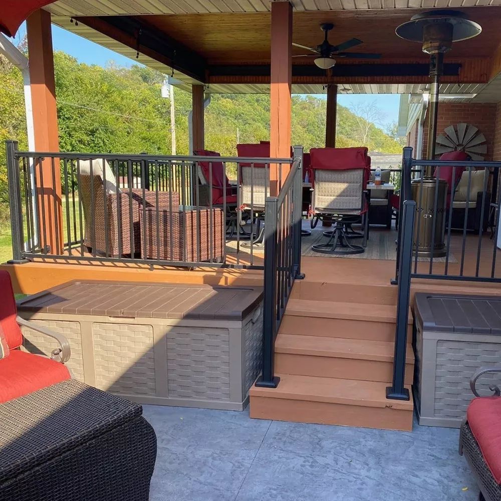 Rampe d'escalier en aluminium extérieure