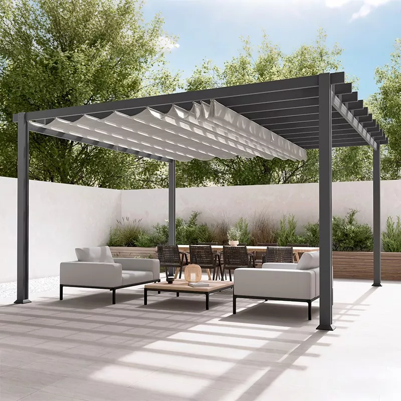 Pergola à toit en tissu