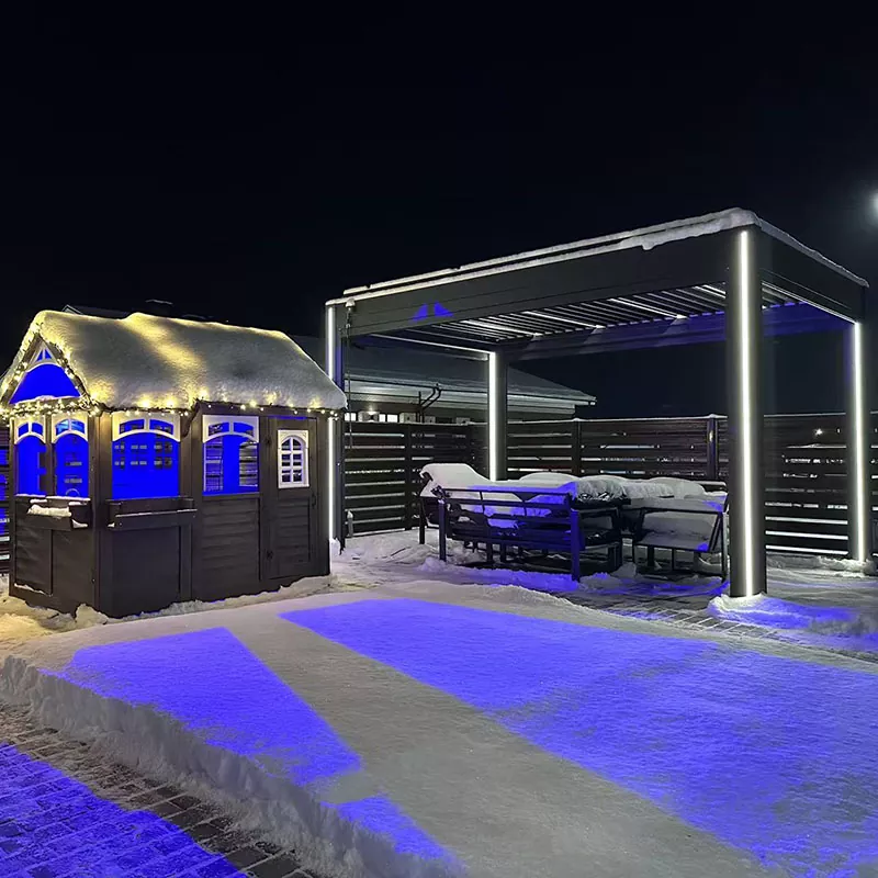 Pergola en aluminium à charge de neige