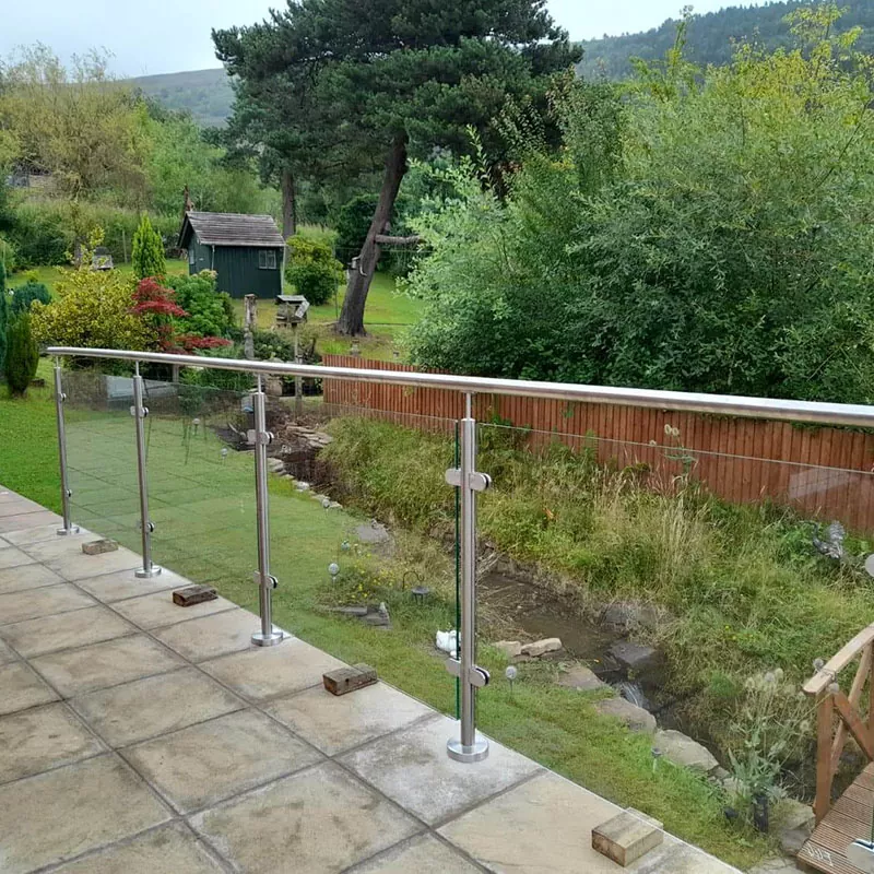 Main courante en verre en acier inoxydable